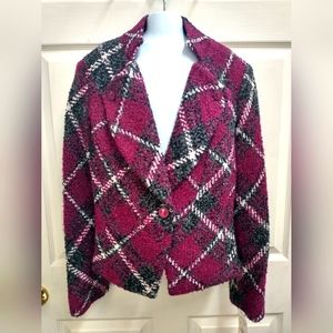 NWT! Joseph Ribkoff Jacket plaid size 10 VINTAGE